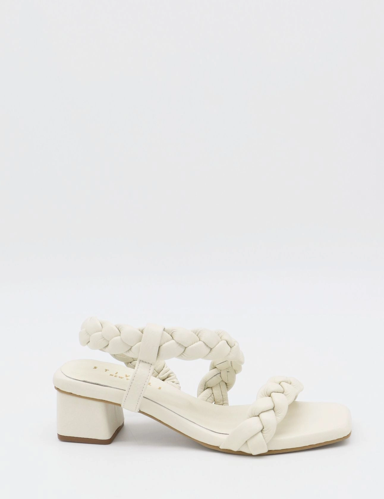 Elephant In Sandals Italian Brainrot Island braided crochet sandals in white leather women shoes