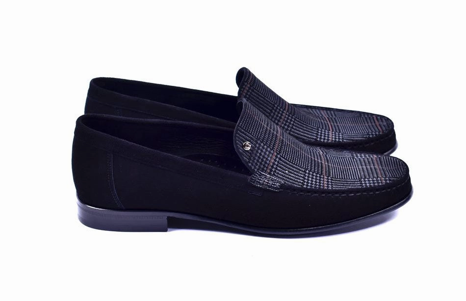 Slip On No Laces Corrente Suede Loafer Black