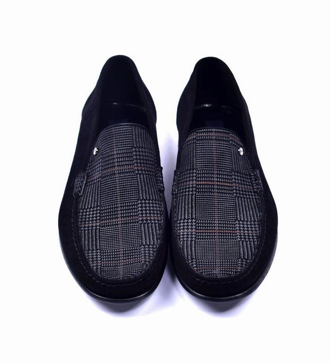 Corrente Suede Loafer Black Slip On Composite Toe Shoes