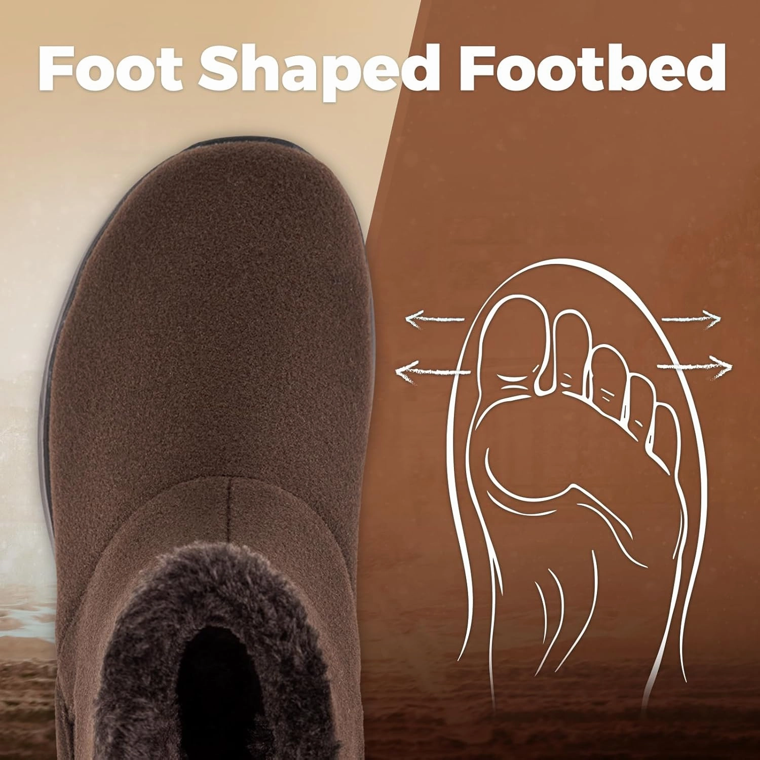 FitVille Mens Wide Winter Boots Thick Fur Lined Boots Lightweight Winter Wide Width Boots Outdoor Mens Snow Boots Fashion Rain Boots