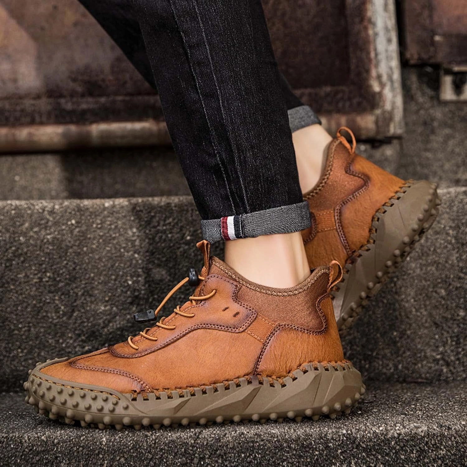 Mens Hiking Shoes, Mens Leather Boots, Slip-Ons Lightweight Comfortable Casual Chukka Boots Mens Fashion Sport Business Steve Madden Ravine Boots