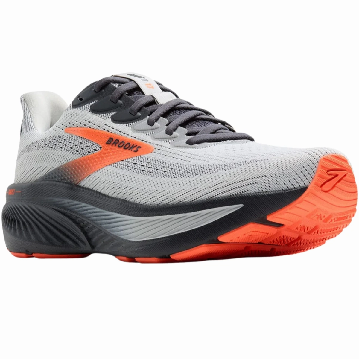 Climbing Shoes That Look Like Street Shoes Men's - Brooks Ghost 17 - Oyster Mushroom/Orange/Ebony