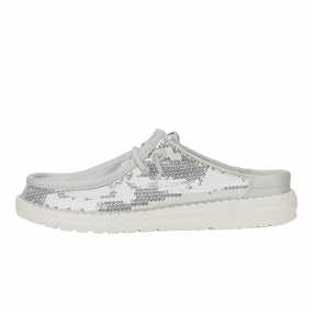 Wendy Slip Sequin - White Mens Slip On