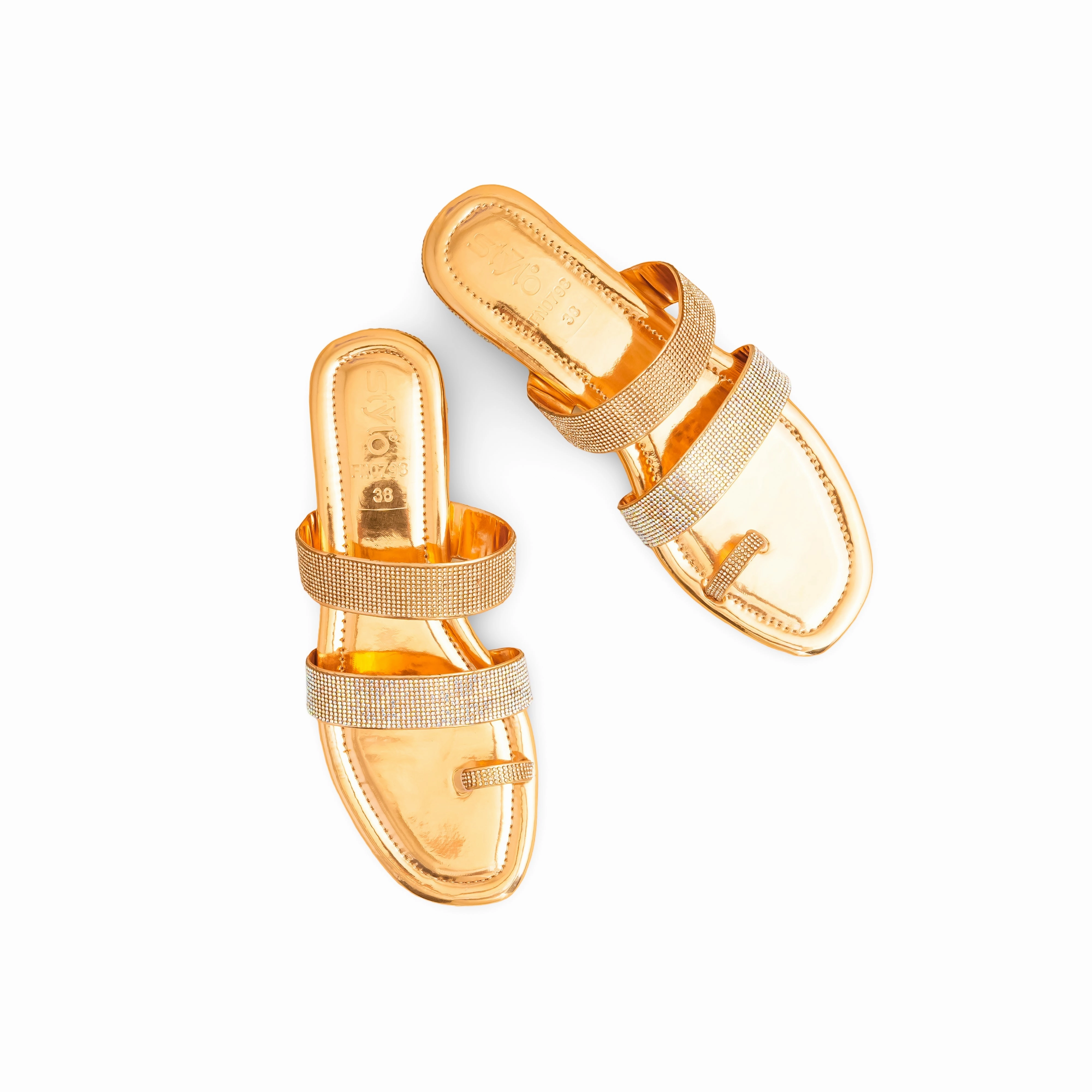 Peach Fancy Chappal For Women FN0798