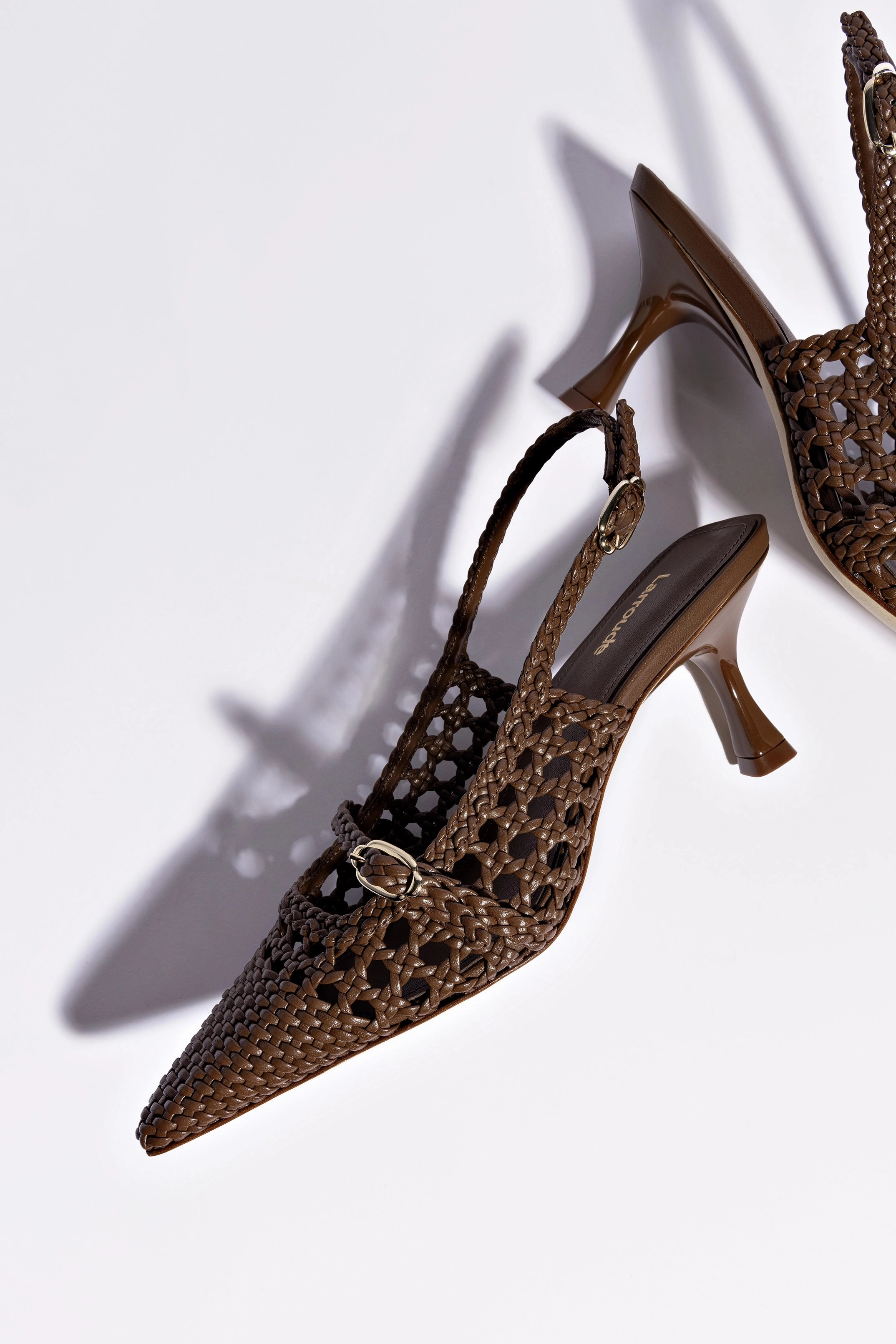 Ines Macrame Pump In Burnt Umber Leather Badminton Shoes Vs Volleyball Shoes