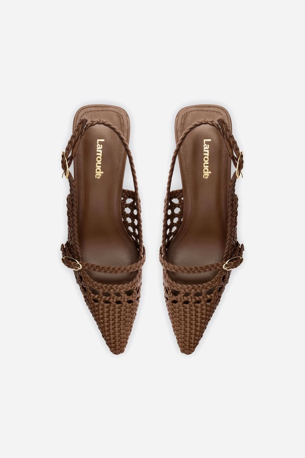 Ines Macrame Pump In Burnt Umber Leather Ladies Badminton Shoes