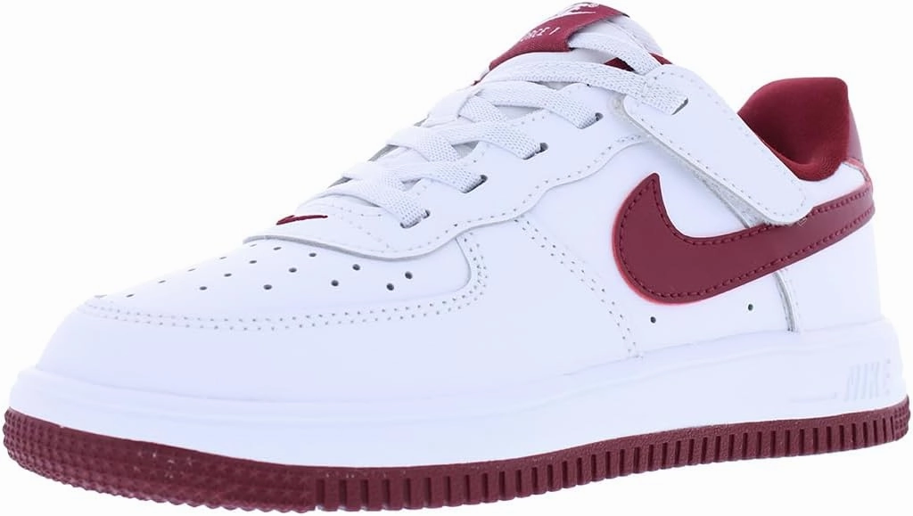 Nike Force 1 Low EasyOn Little Kids' Shoes (FN0237-105, White/Team Red) Nike Force Shoes