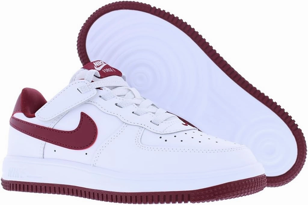 Nike Slides Shoe Carnival Nike Force 1 Low EasyOn Little Kids' Shoes (FN0237-105, White/Team Red)