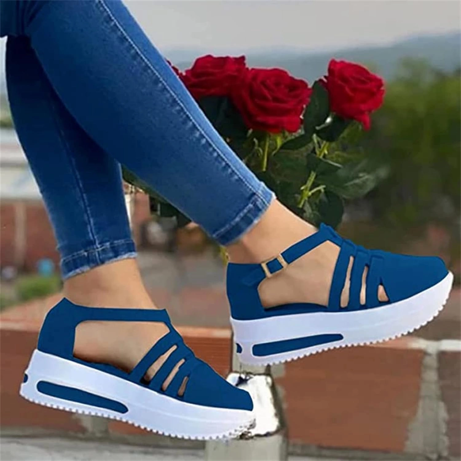 Sneakers Chunky Ladmiple Shoes For Women Sneakers Trendy Slip On Canvas Shoes Comfort Walking Shoes Casual Summer Fashion Flats Loafers