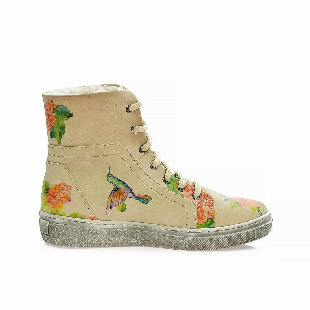 Flowers Short Boots JAS101 Double Sole Boots