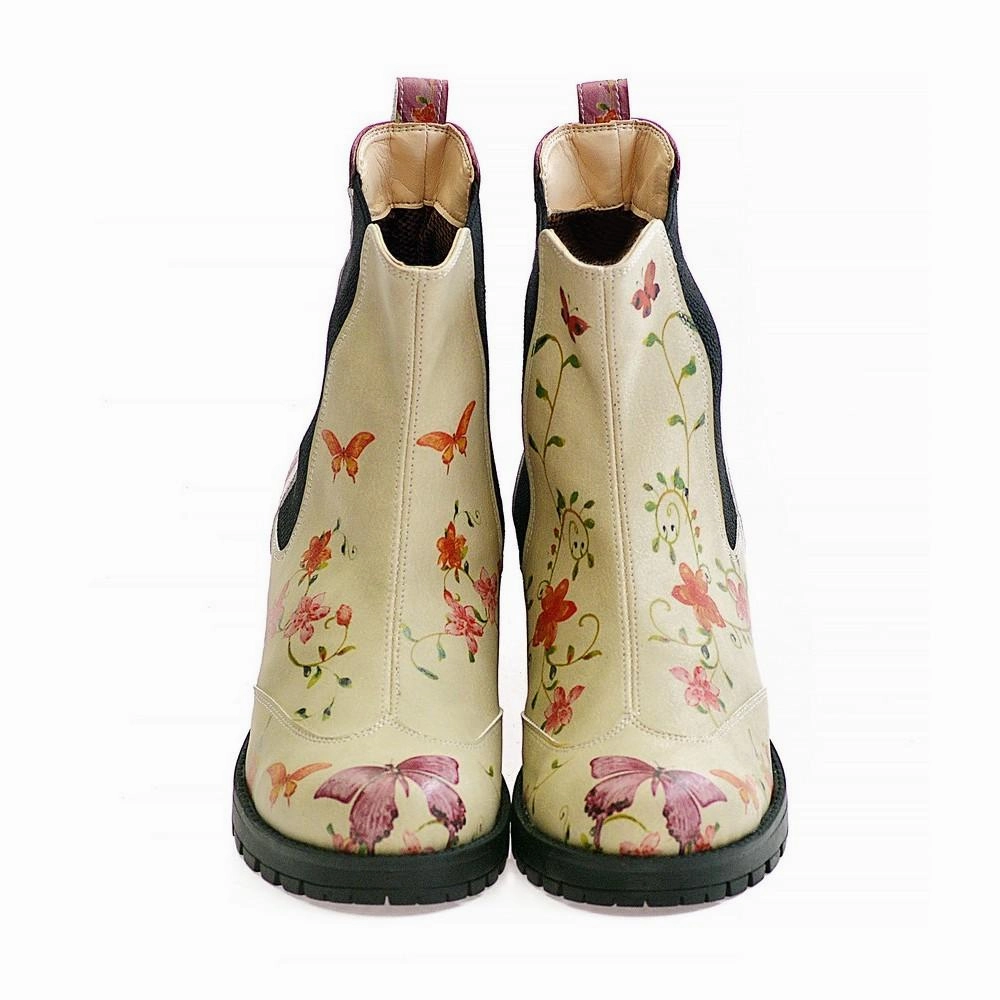 Yeehaw Cowboy Boots Flowers Short Boots LAS103