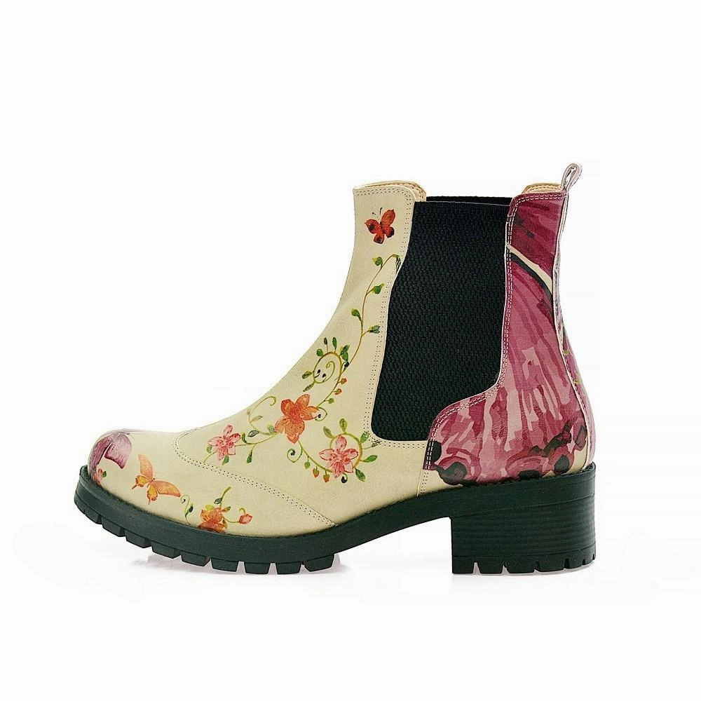 Working Boots For Sale Flowers Short Boots LAS103