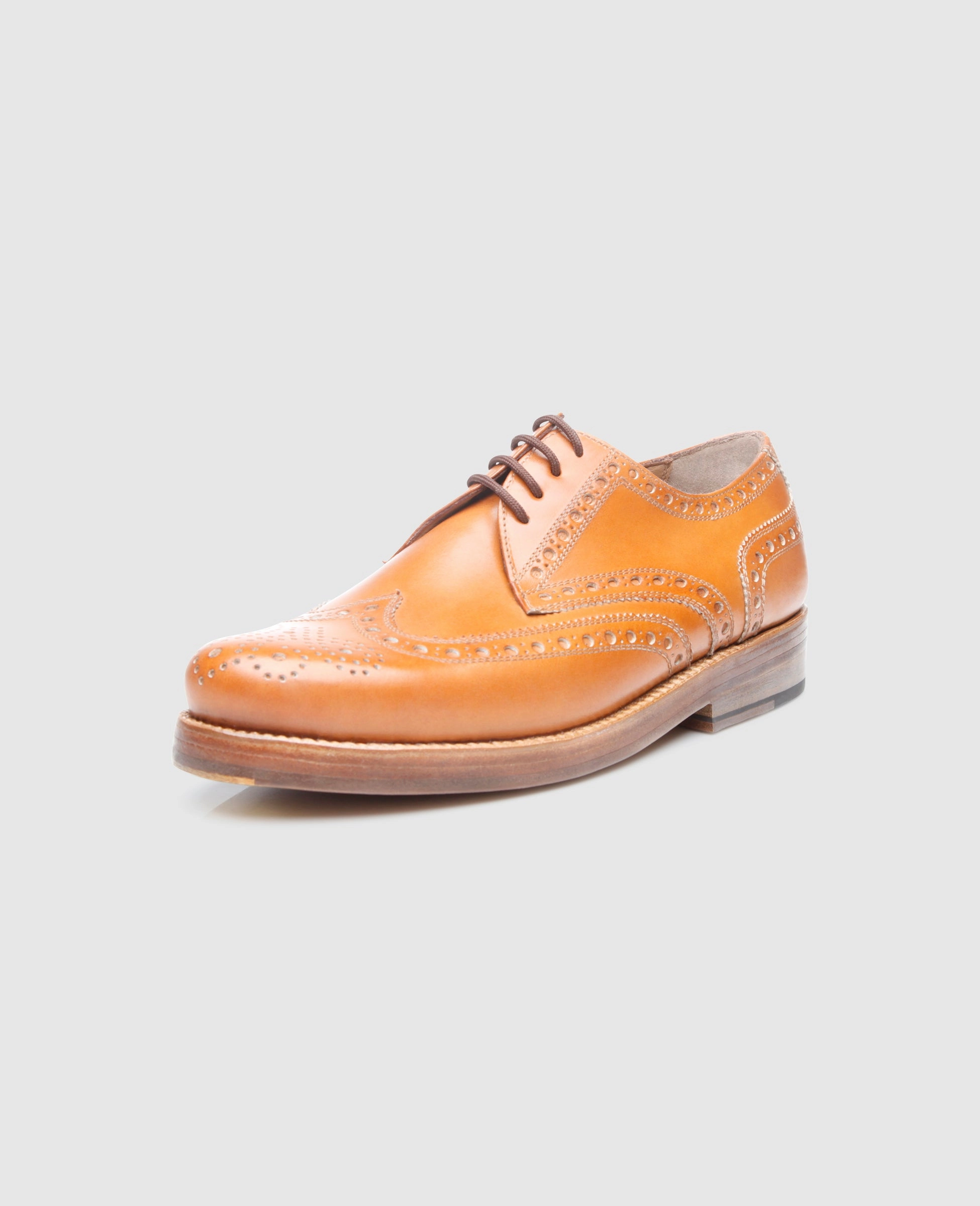 Rio Full-Brogue AC - Nut Round Toe Lace Up Shoes