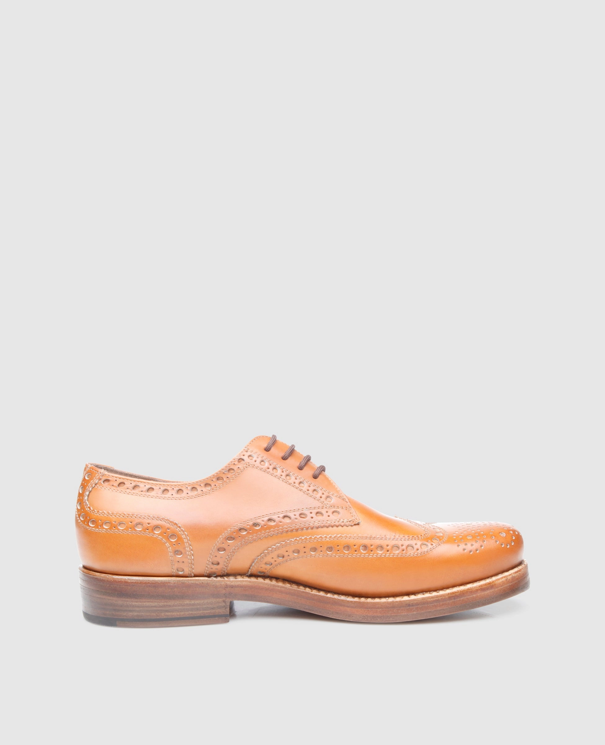 Low Heel Lace Up Shoes Rio Full-Brogue AC - Nut