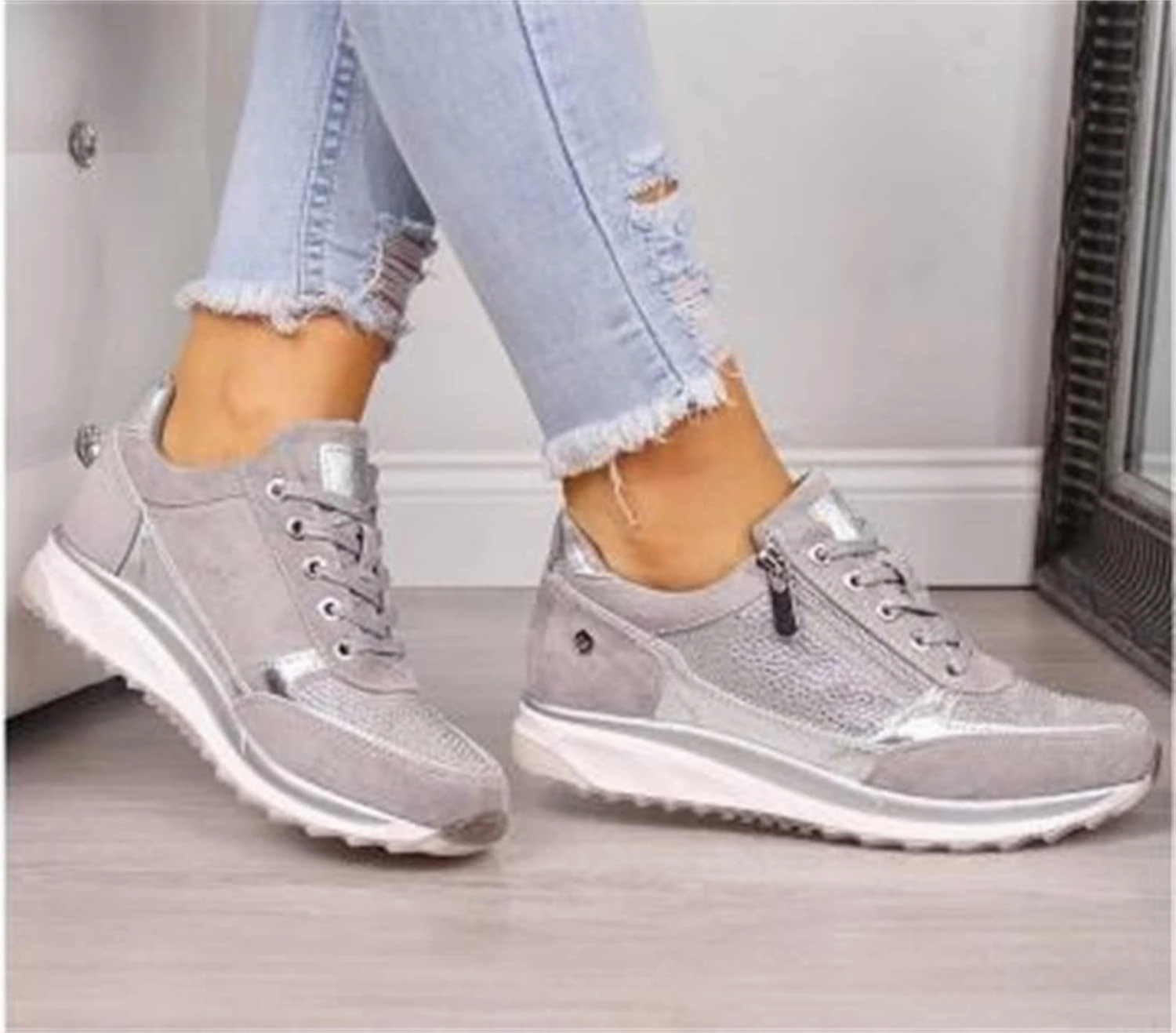 Shorts Sneakers Ladmiple Shoes For Women Sneakers Trendy Canvas Shoes Casual Slip On Fashion Walking Shoes Dressy Summer Flats Loafers