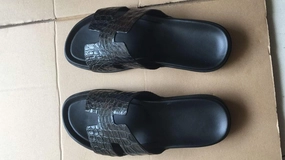 Genuine Crocodile Belly Leather Mens Slipper Black Highland Dance Slippers