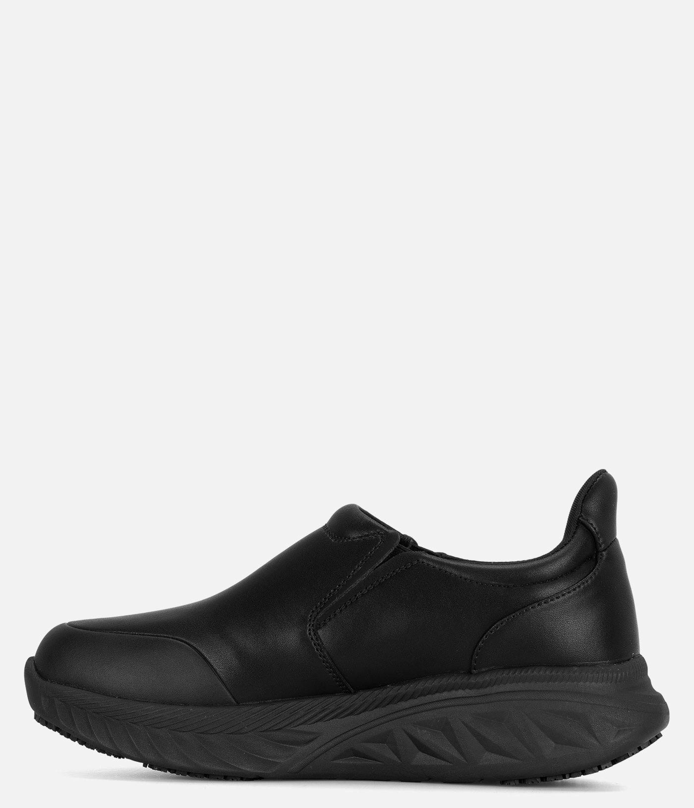 Black Leather Slip Ons Genuine Grip 1400 Slip-Resistant Comfort Slip-On - Men