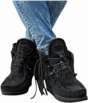 Sorrells Boots Gibobby Boots for Women Low Heel V-Cut Flat Ankle Boots Comfort Combat Boots Fall Winter Boots Shoes