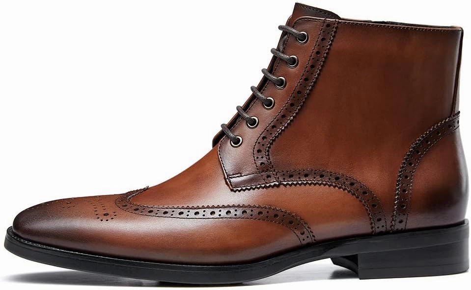 Best Combat Boots GIFENNSE Mens Dress Boots Mens Chukka Boots Formal Chelsea Boots Mens Leather Boots Oxford Boots for Men