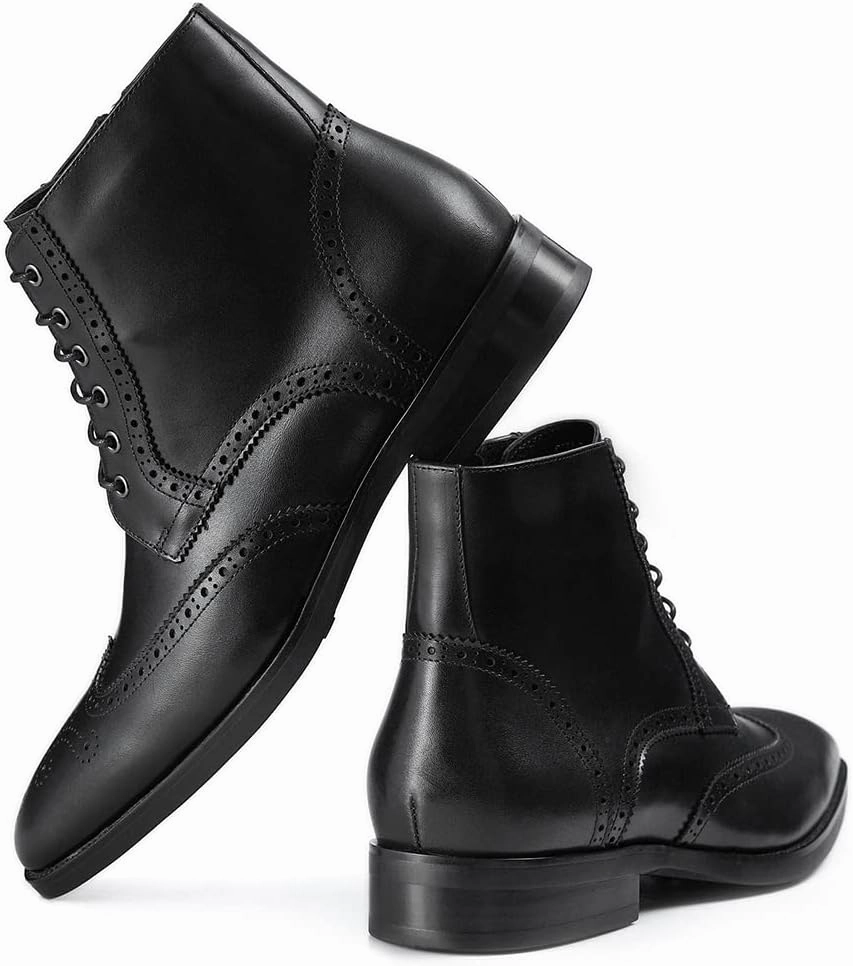 Penny Boots GIFENNSE Mens Dress Boots Mens Chukka Boots Formal Chelsea Boots Mens Leather Boots Oxford Boots for Men