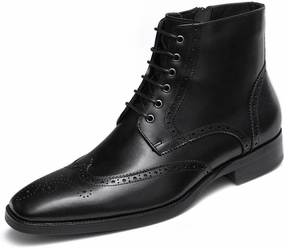 Shearling Lined Boots GIFENNSE Mens Dress Boots Mens Chukka Boots Formal Chelsea Boots Mens Leather Boots Oxford Boots for Men