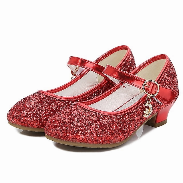Girls' Shoes Heel Dress - Glitter Mary Low Jane Sparkly