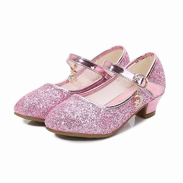 Girls' Shoes Heel Dress - Glitter Mary Low Jane Sparkly