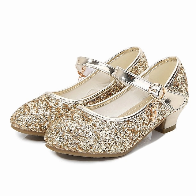 Shoe Trees For Shoes Girls' Shoes Heel Dress - Glitter Mary Low Jane Sparkly