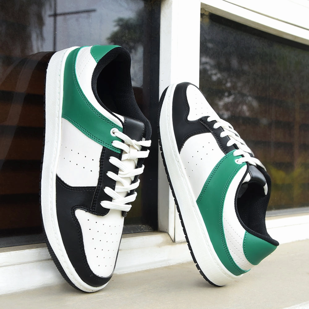 Leap7x Casual Black Lacing Sneakers For Men SPORTSTAR By Liberty Rhinestones For Sneakers