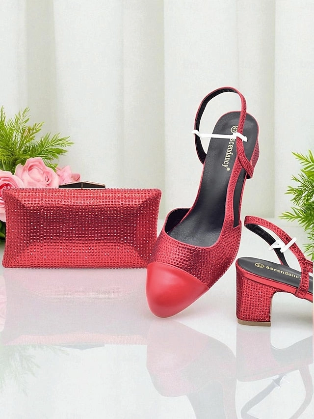 Sandals Prices Gold - Block Set Matching Women's and Heel Sandals Clutch