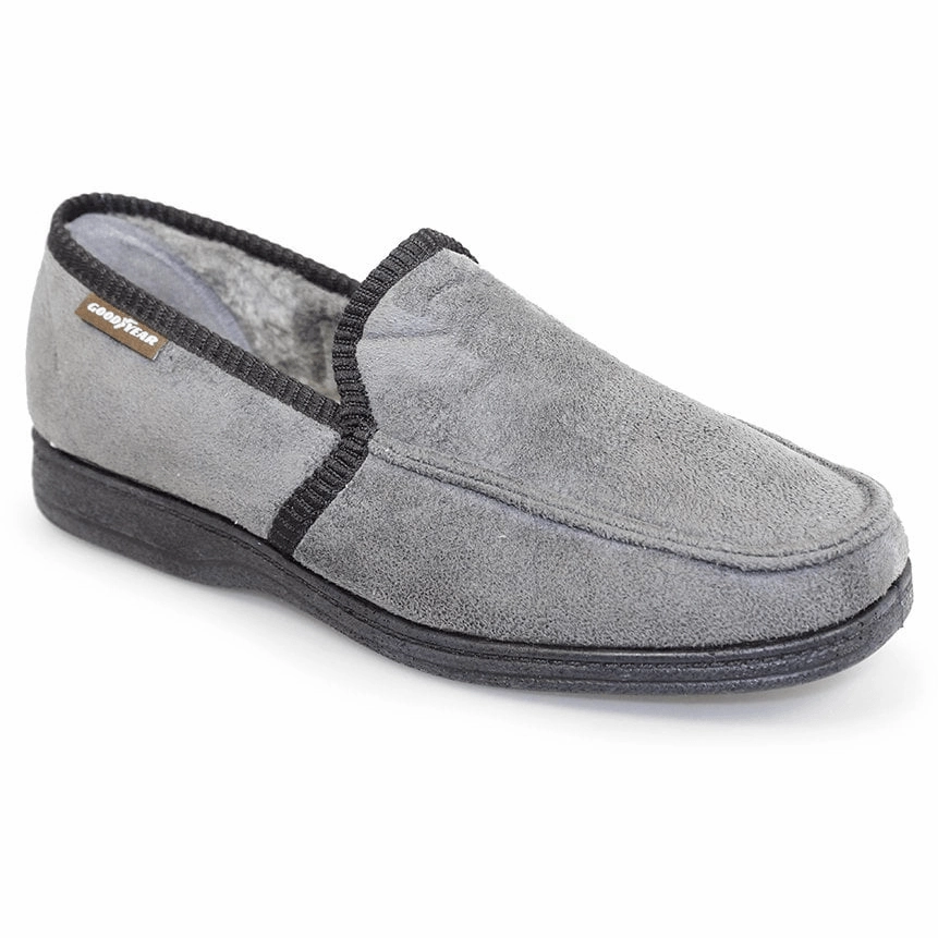 Goodyear Mens Slipper Eden Grey Slippers Cork Sole