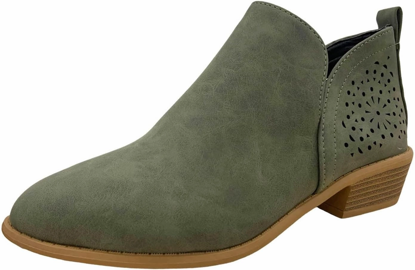 Durangos Boots Ankle Boots for Women Fall Boots for Women 2024 Pointed Toe Chunky Heel Slip on V Cut Lightweight Comfy Women Boots