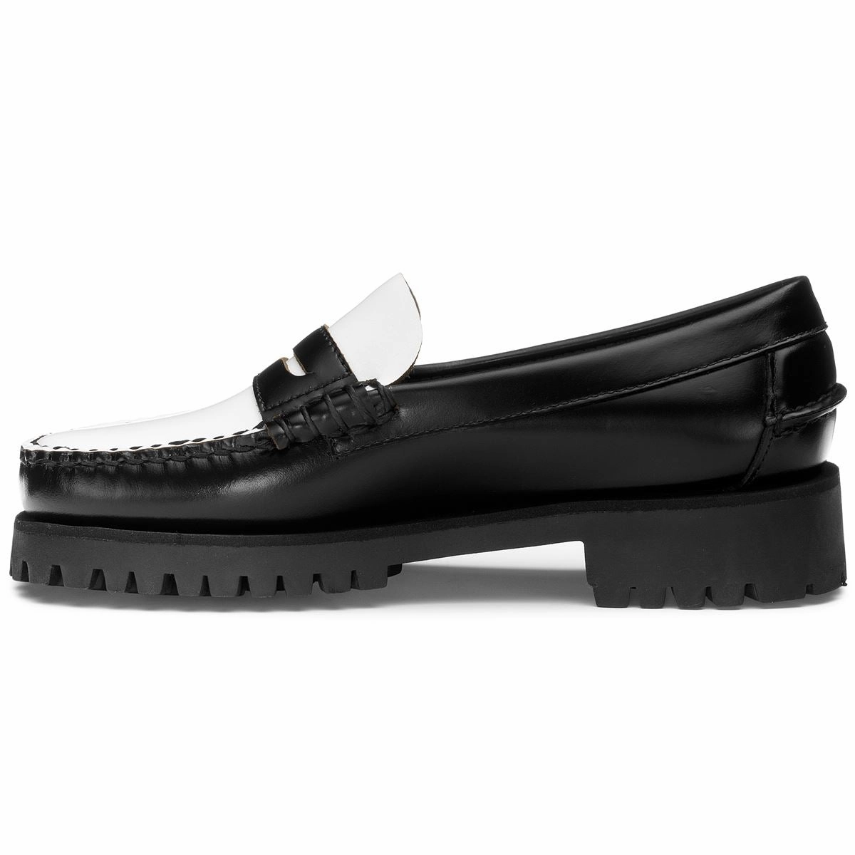 Dan Lug Woman - Black & White Dr Martens Platform Loafers