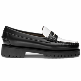 Dan Lug Woman - Black & White Drivers Loafers