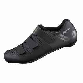 SHIMANO Mens SH-RC100 Road Cycling Shoes US 10.5 EU 45 Black Mesh NIB Automatic Lace Up Shoes