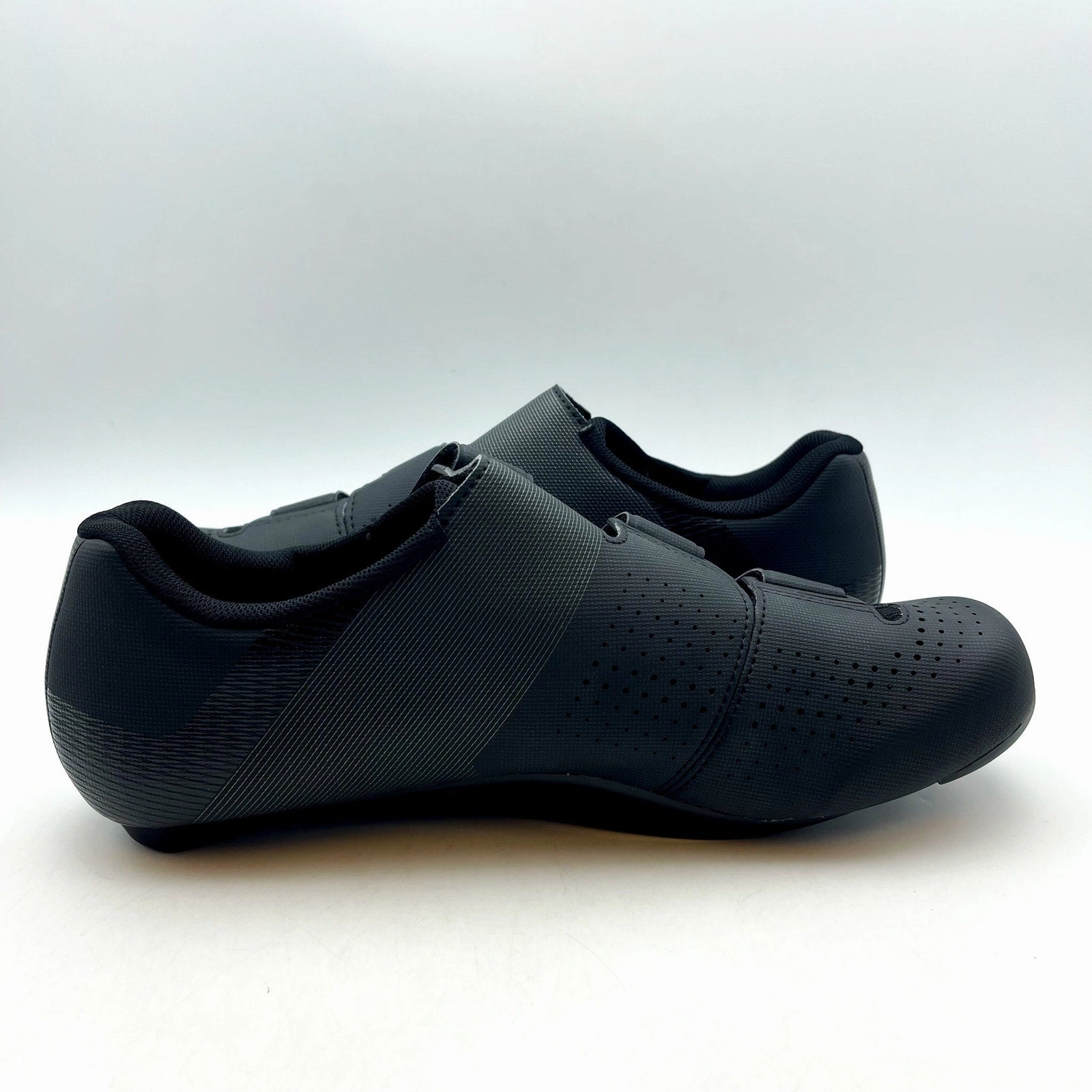 SHIMANO Mens SH-RC100 Road Cycling Shoes US 10.5 EU 45 Black Mesh NIB Leather Lace Up Casual Shoes