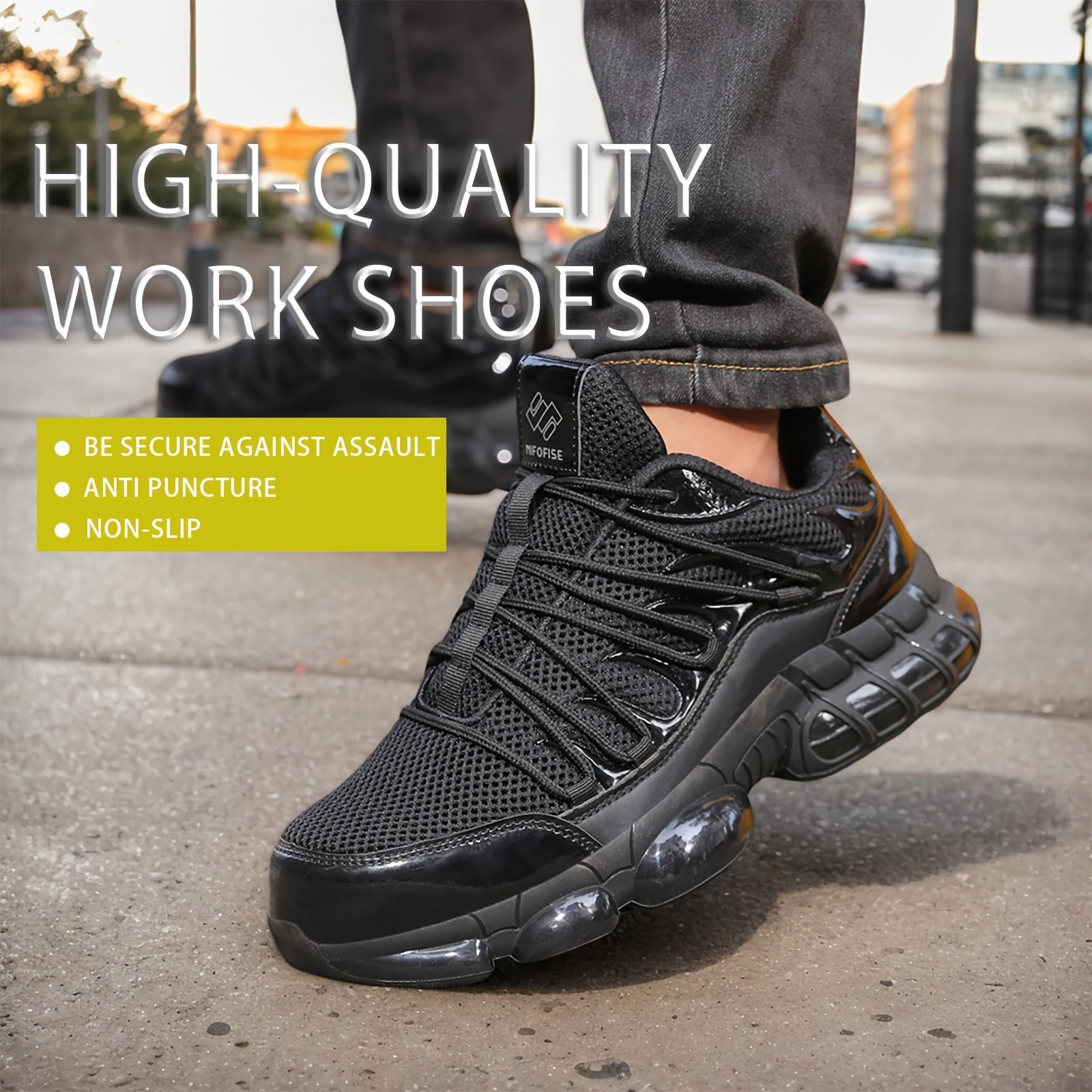 [High-Quality Safety Shoes] Durable Steel-Toed Safety Shoes - Puncture-Proof, Slip-Resistant, Breathable Mesh Upper, Comfort EVA Insole, Ideal for Outdoor Work, Perfect Christmas Gift Vince Camuto Heel Sandals