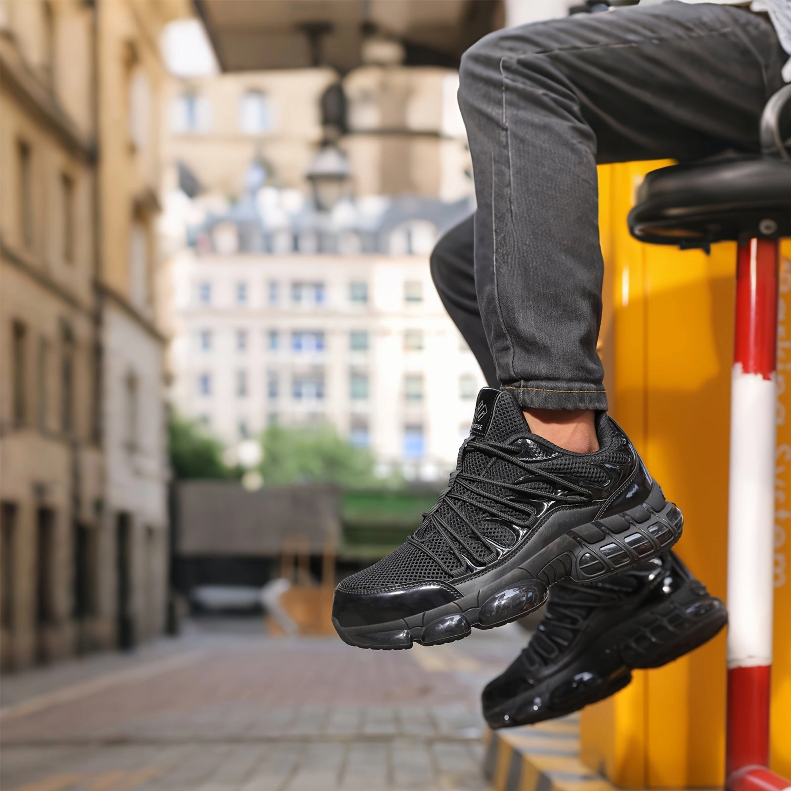 Knee High Boot Heels [High-Quality Safety Shoes] Durable Steel-Toed Safety Shoes - Puncture-Proof, Slip-Resistant, Breathable Mesh Upper, Comfort EVA Insole, Ideal for Outdoor Work, Perfect Christmas Gift