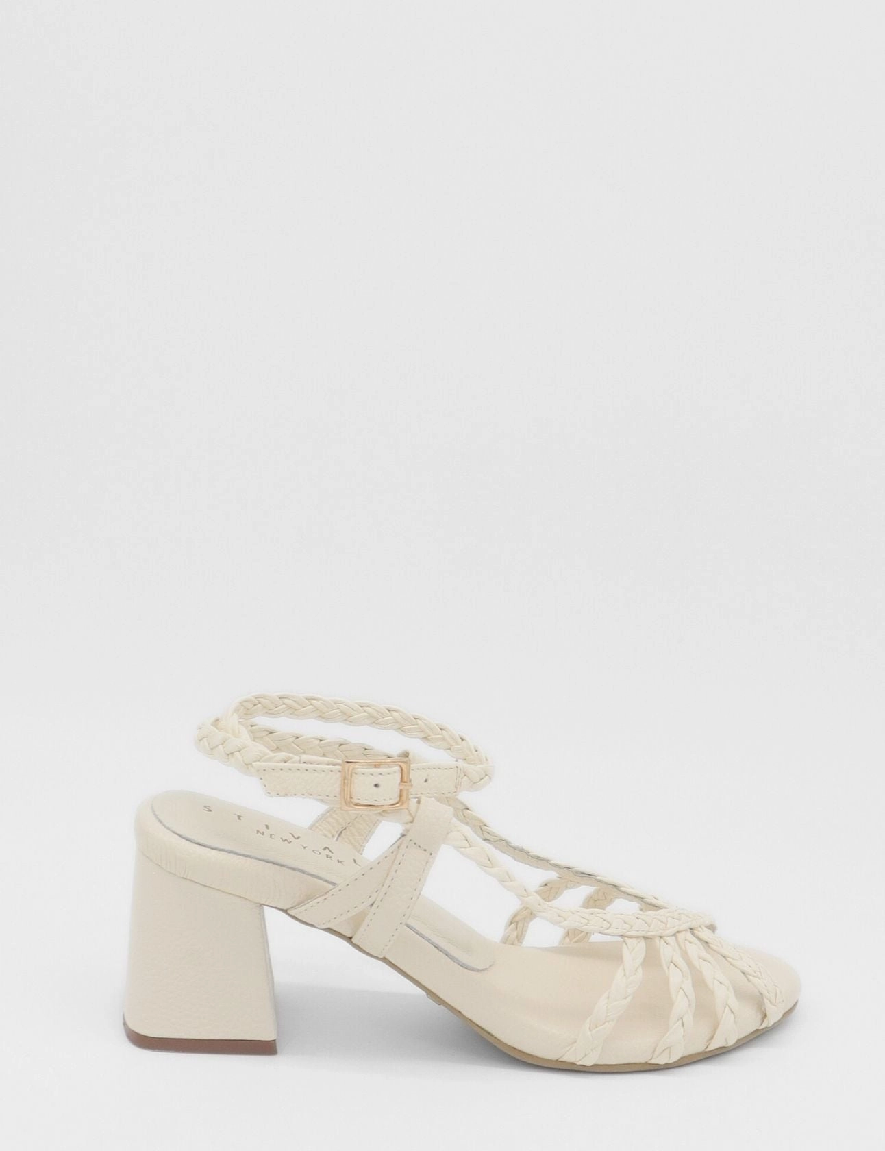 Durable Sandals Bellisima braided crochet sandals in white leather women shoes