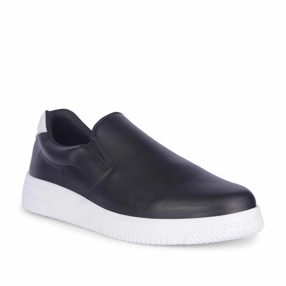 Leap7x Casual Black Non-Lacing Sneakers For Men DUGLAS-2E By Liberty Sneakers Under $50