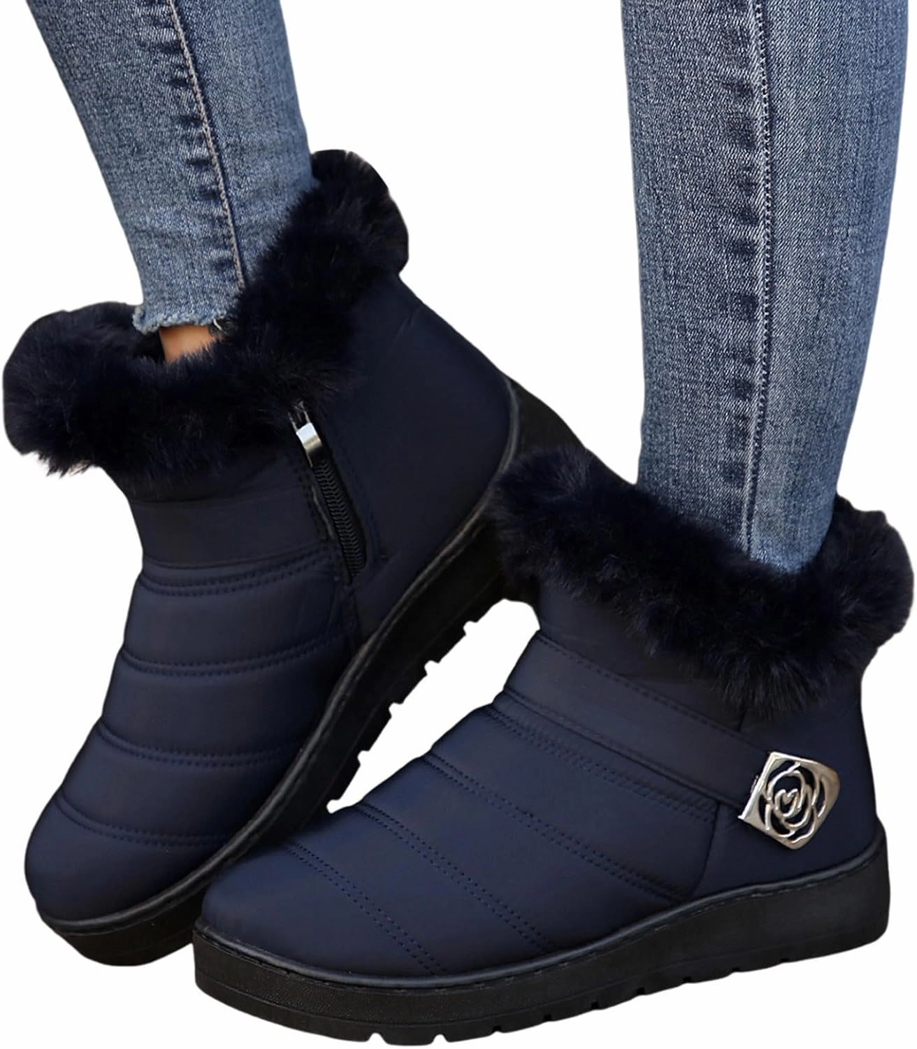 Egirl Boots Snow Boots for Women Platform Boots 2024 Winter Warm Outdoor Waterproof Plush Insulation Flat Bottom Short Boots