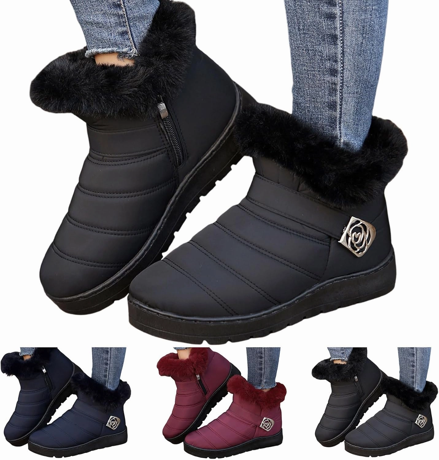 Morrowind Boots Snow Boots for Women Platform Boots 2024 Winter Warm Outdoor Waterproof Plush Insulation Flat Bottom Short Boots