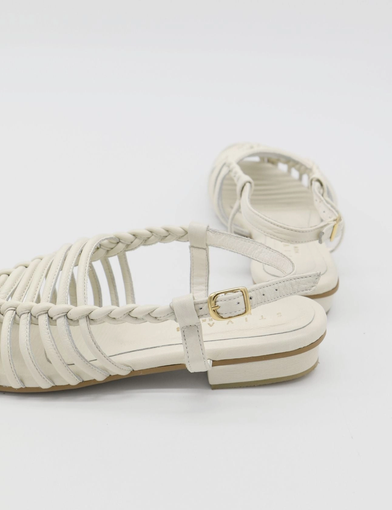 Block Heel Shoes Sandals Troya braided crochet sandals in off white leather women shoes