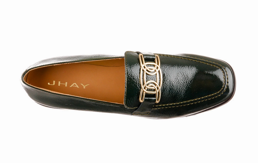 Hay Nova Green Italian Leather Loafers