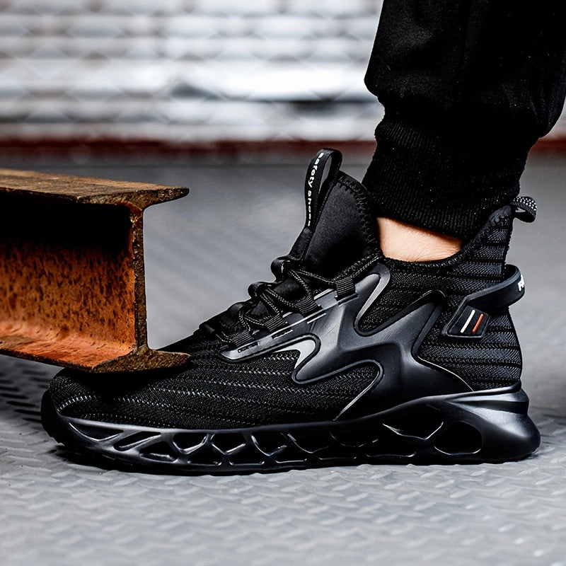 Stiletto Heels Vs High Heel High New Men Work Sneakers Air Cushion Safety Shoes Anti Smashing Anti Stabbing Work Shoes Breathable Mesh Steel Toe Shoes