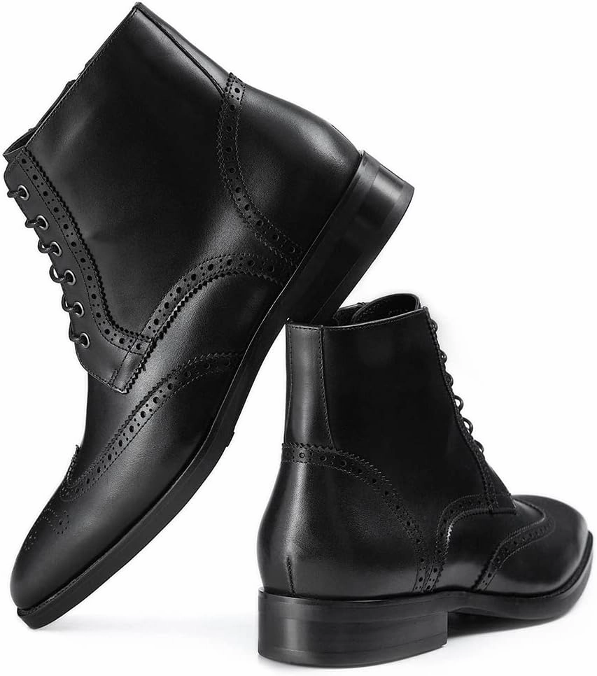 GIFENNSE Mens Dress Boots Mens Chukka Boots Formal Chelsea Boots Mens Leather Boots Oxford Boots for Men Waterproof Insulated Boots