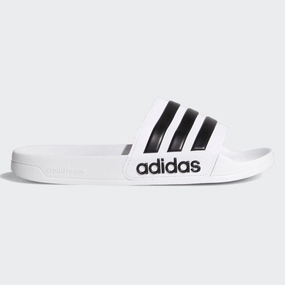 adidas Adilette Shower Sandals - White-Black Primeknit Soccer Cleat