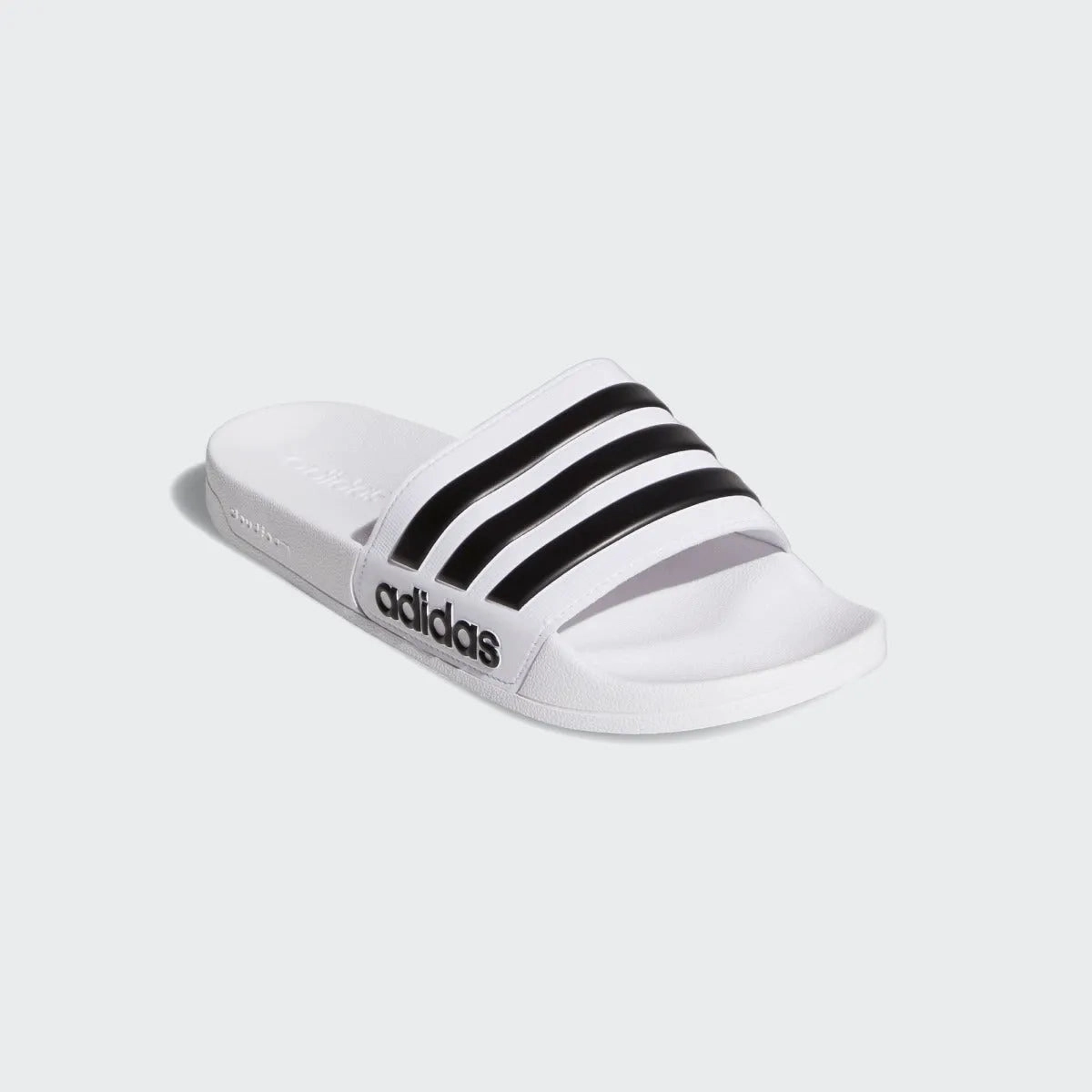 adidas Adilette Shower Sandals - White-Black Cleat Insoles Soccer