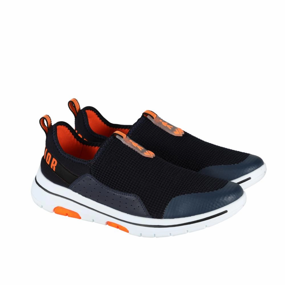 Suggested Climbing Shoes Warrior Orange Non-Lacing Casual Shoes For Men Easy Walk By Liberty