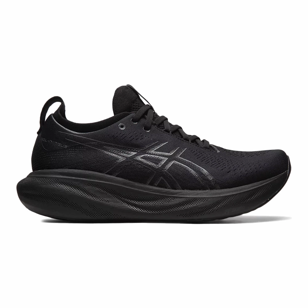 Men's Asics Gel-Nimbus 25, Black/Black, 8 D Medium Waterproof Asics Trail Running Shoes